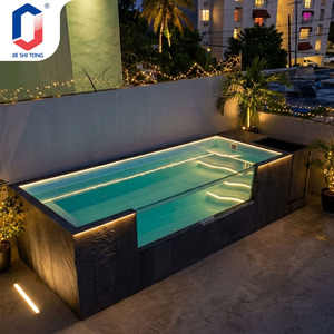Piscina Exterior de Lujo Ecológica y Duradera con Borde Infinito, Brasero Integrado y Diseño Apto para Niños - Product Image 2