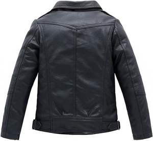 Chaqueta de Cuero Genuino para Hombre, Nueva Llegada 2025, Color Negro, Logotipos y Etiquetas Personalizadas - Product Image 2