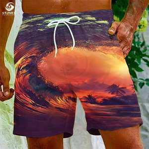 Pantalones cortos de playa con logotipo personalizado para hombre, bañadores transpirables, traje de baño de surf con impresiones de sublimación - Product Image 1