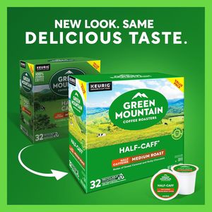 Green Mountain Coffee Roasters Half Caff, Cápsulas de Café Individuales para Keurig K-Cup, Cápsulas de Café de Tueste Medio, 32 Unidades - Product Image 6