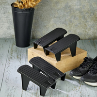 Organisateur de chaussures Afossa en plastique PP noir, design gain de place pour garage, cuisine et rangement d'outils