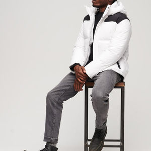 Chaqueta acolchada de burbujas de nailon personalizada al por mayor, chaquetas acolchadas de invierno con capucha extraíble brillante para hombre, chaquetas acolchadas de talla grande con cremallera transpirable - Product Image 1