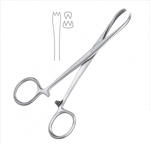 Pinzas hemostáticas manuales Tuffier de 13cm, pinzas médicas de acero/pinzas homeostáticas para cirugía, tarifa al por mayor - Product Image 1