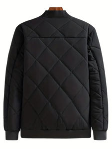 แจ็กเก็ตบอมเบอร์หนังสีดำสำหรับผู้ชายเสื้อแจ็คเก็ตซาฟารีปรับแต่งได้มีซิปปิดผ้ากันน้ำได้สำหรับโยคะ - Product Image 4