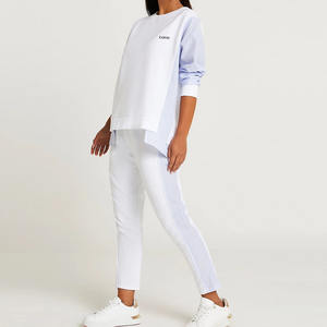 Ropa deportiva con logotipo personalizado, chándal para entrenamiento, fitness, Polar, ajuste regular, sudadera y pantalones de chándal, conjuntos de chándal para mujer - Product Image 4