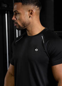 High Quality Men's Gym T-<b>Shirts</b> Custom LOGO Plus size Fitness Wear-Breathable <b>Moisture</b> <b>Wicking</b> Slim Fit Short sleeves t <b>shirts</b> - Product Image 3