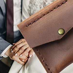 Billetera de cuero grueso con remachado, organizador de cintura Horizontal, soporta hasta 12 tarjetas, más billetes plegables - Product Image 2