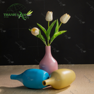 Recién llegado, hecho a mano jarrón de bambú, laca Natural colorida, pieza de acento sostenible para el hogar para uso decorativo, OEM personalizable - Product Image 5