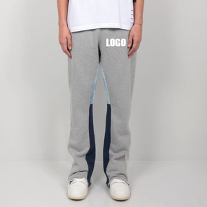 Wholesale Wide Leg French Terry <b>Stacked</b> Sweatpants Men,custom logo 100% Cotton Fleece Streetwear Flare <b>Joggers</b> Sweatpants - Product Image 6