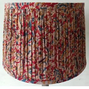 Modern Nordic Style Customized PVC Lamp Shade E26/<b>E27</b> Compatible Replacement Pleated Printed Fabric Cover for Indoor Minimalist - Product Image 1