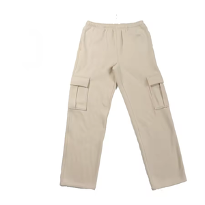 Pantalones de hombre lavados Fleece Jogger Custom Plain Fleece Warm Pants Venta al por mayor Cargo Pantalones de chándal Loose Fit Winter High weight Stacked - Product Image 2