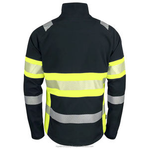 Chaqueta de Seguridad de Trabajo Unisex Personalizada de Talla Grande, de Algodón Fluorescente Transpirable e Impermeable con Certificación CE OEM, con Bolsillos para Herramientas con Cremallera - Product Image 5