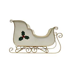 Decoración navideña de mesa de metal artesanal con acabado pulido Diseñado para interiores festivos elegante exhibición navideña - Product Image 1