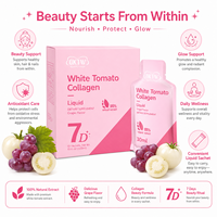 OKTW Witte Tomaten Collageen Vloeibare Drank Druivensmaak Beauty Orale Vloeistof 7-Dagen Glow Skincare Draagbare Collageen Detox Natuurlijk
