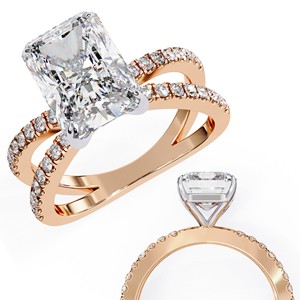 LGD <b>Vintage</b> <b>Gold</b> Luxury Solitaire <b>Ring</b> 2.79 Ct Radiant Cut Moissanite 14K <b>Gold</b> Plated for Wedding or Party Diamond <b>Ring</b> - Product Image 5