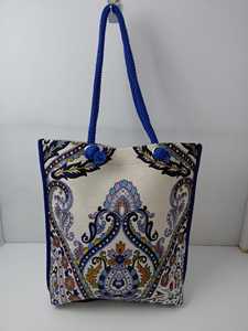 กระเป๋าโท้ทสะพายไหล่ผ้าแคนวาสลายตาแมววินเทจ DAFNI BIG PAZAR ปิดด้วยซิป ซับในผ้าฝ้าย ปักลาย เหมาะสำหรับทุกฤดูกาล - Product Image 2
