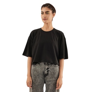 T-shirt décontracté à manches courtes en coton doux pour femmes, confortable, respirant, décontracté, essentiel, mode d'été, simple et basique - Product Image 2