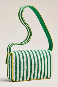 <b>Green</b> Color Seed Beads <b>Clutch</b> Hand Bag for Women Girl Stylish Stylish Beaded Embroidery <b>Clutch</b> Hand Purce for Women Girls - Product Image 2