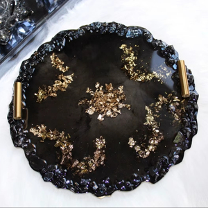 ถาดเรซินอีพ็อกซี่ทำด้วยมือถาดของขวัญหรูหราสำหรับเทศกาลและของตกแต่งบ้าน - Product Image 1