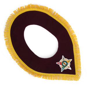 2025 Maroon Velvet Amaranth Collar Premium Quality Masonic Regalia con trenza amarilla y flecos High Order Low MOQ Servicio OEM - Product Image 1