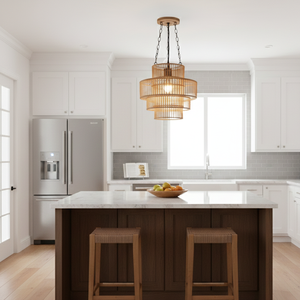 โคมไฟเพดานไม้ไผ่ทำมือสไตล์โมเดิร์น ECONA - น้ำหนักเบาและทนทาน เหมาะสำหรับห้องนั่งเล่นภายในบ้าน - Product Image 3