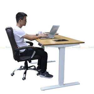 FlexiBamboo FB001 Height Adjustable <b>Table</b> 140x70cm Durable <b>Bamboo</b> Material - Product Image 3