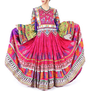 ชุดเดรสยาวปักลายเต็มตัว แขนยาว คุณภาพดี ผ้ากำมะหยี่แท้ สไตล์บันจารา สำหรับเต้นรำแบบอัฟกานิสถาน - Product Image 2