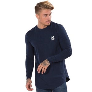 Gran oferta de camiseta para hombre, diseño único, logotipo personalizado, Camiseta lisa de manga larga de secado rápido ajustada, camisetas deportivas para hombre - Product Image 1