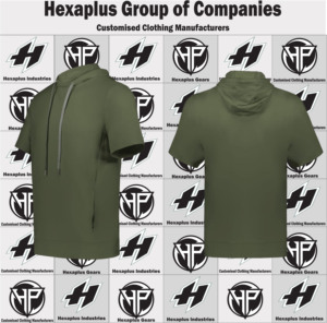 Sudadera de felpa francesa de manga corta personalizada de alta calidad para hombre nueva moda Otoño deporte liso polar estampado al por mayor Sudadera con capucha - Product Image 5