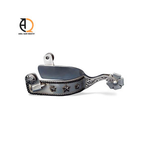 Éperons en acier inoxydable personnalisables de haute qualité pour selle anglaise, bottes de cowboy, cuir, équitation - Product Image 2