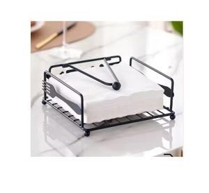 Porte-mouchoirs en fil métallique Restaurant Café Home Decor Décoration de table Tasse Forme Porte-serviettes - Product Image 5