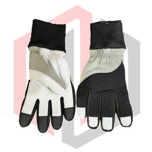 Gants de travail de sécurité industriels en cuir pour mécaniciens, résistants à la chaleur, anti-vibrations, respirants, antidérapants, sans silicone, couleurs mélangées, coupe - Product Image 5