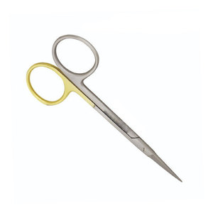 Iris Supercut Tijeras Recto 11,5 cm Precisión Manual Dental Instrumento quirúrgico Clase II Manijas de anillo de oro Certificación CE OEM - Product Image 5
