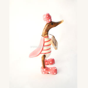 Figurine de canard en bambou artisanat décoratif d'anniversaire de remise de diplôme de mariage écologique pour la décoration intérieure et les cadeaux - Product Image 4