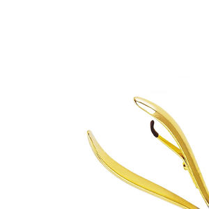 Pinzas para cutículas de primera calidad, pinzas para cutículas para manicura con mango dorado de acero inoxidable - Product Image 5