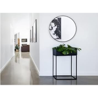 Custom Printed Modern Design Round 41x41cm Antique-Style Copper Wall Mirror Silver Plating Art-Inspired Home Decor Gift Model