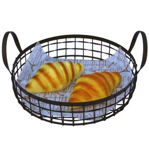 Bols de service pour collations de cuisine élégants et modernes nouveauté bols à fruits de concepteur en treillis métallique poignée en cuir sculpté durable - Product Image 2