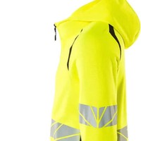 Sweat-shirt de sécurité réfléchissant haute visibilité, vêtements de travail fluorescents, veste zippée, uniforme de chantier en plein air, vêtements de travail routier, polyester
