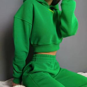 Sudadera con capucha y cremallera desgastada con logotipo personalizado, chándales para mujer, conjuntos de joggers, conjunto de pantalones de chándal de dos piezas para mujer, conjunto de chándal para mujer - Product Image 6