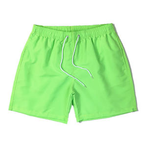 Bermudas de algodón de talla grande para hombre, ropa deportiva fina de secado rápido personalizable, estampado Digital teñido liso colorido, verano ecológico - Product Image 3