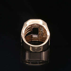 Anillo de Plata de Ley 925 con letras personalizadas con VVS totalmente helado D Baguette incoloro diamantes cultivados en laboratorio para fiesta - Product Image 4