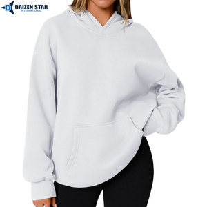 Sweat à capuche éco-responsable pour femme, 100% coton molletonné, anti-plis, séchage rapide, respirant, broderie 3D, hiver, décontracté, OEM - Product Image 3