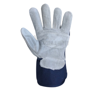 Guantes de trabajo de cuero partido al por mayor, guantes reforzados de protección de manos de seguridad resistentes con agarre de Palma - Product Image 3