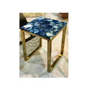 Mesa de centro de ágata azul moderna, muebles de tocador de embalaje personalizado para decoración de Hotel y oficina para sala de estar - Product Image 1