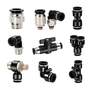 Mini raccord de robinet à tournant sphérique de tuyau en plastique pneumatique bleu petit air moyen de travail - Product Image 1