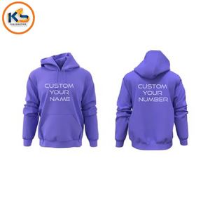 Custom Printed Winter Men's Fleece <b>Hoodies</b> | 100% Cotton Pullover Sweatshirts Name/Number Eco-Friendly Breathable Streetwear - Product Image 6