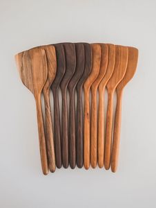 ชุดช้อนส้อมไม้มะม่วงขัดเงา สำหรับเสิร์ฟสลัดและอาหาร ใช้ในครัว โรงแรม บ้าน และร้านอาหาร - Product Image 5