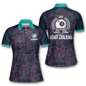 Camiseta de billar personalizada para mujer, camiseta de billar Polo, camiseta de Club de Billar de alta calidad, camisas de mujer personalizadas por sublimación - Product Image 2