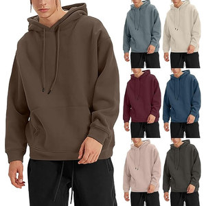 2026 Plus Size Custom Logo Solid 100% Cotton Heavy Weight Fleece Eco-Friendly Unisex Oversized <b>Long</b> Sleeve Winter <b>Hoodie</b> - Product Image 1
