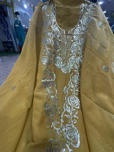 Tradicional brillo bordado mujer indio Punjabi pakistaní Shalwar Kameez tela con dupatta para bodas fiestas festivas - Product Image 3